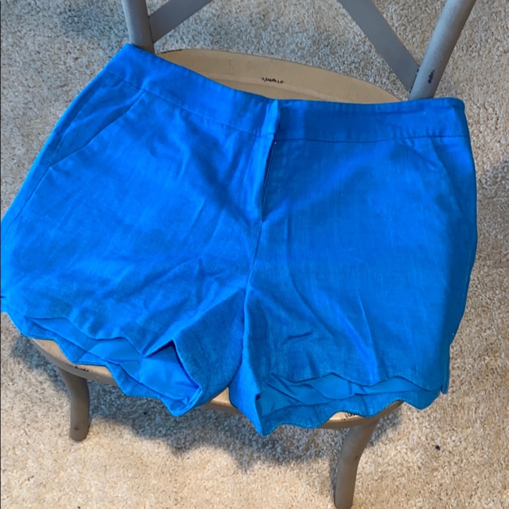 Blue scalloped shorts